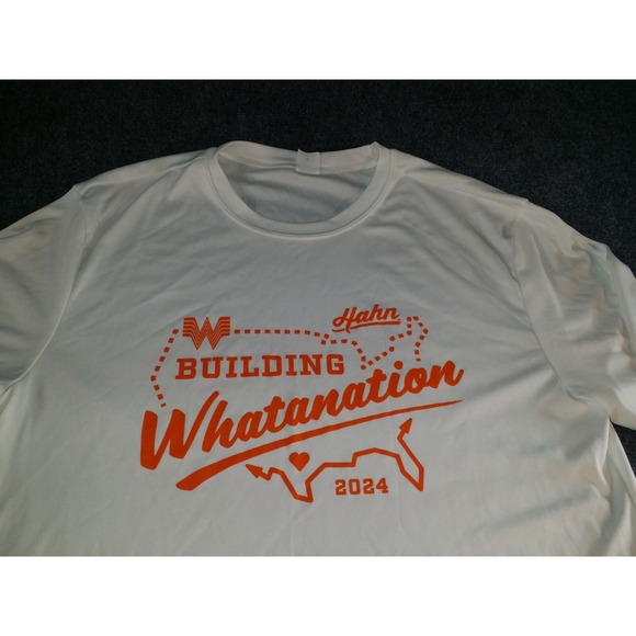 Whataburger Building Whatanation 2024 Tshirt Men Sz M Sportek White Orange Casua - Picture 2 of 7